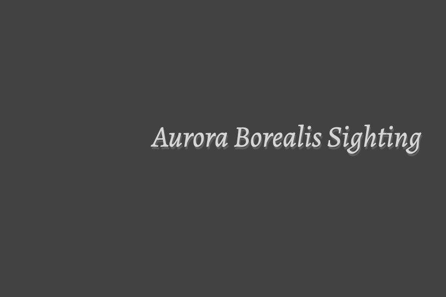 Aurora borealis sighting